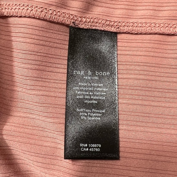 Rag & Bone Zoe Deep V Long-Sleeve Top in Mauvdout (XL) - Picture 8 of 10